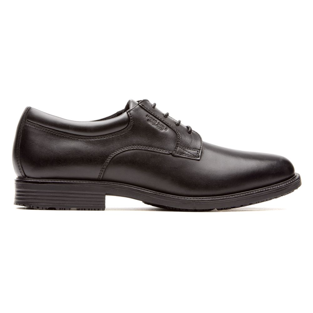 Sapatos Oxford Homem Rockport Essential Details Waterproof Plain Toe Pretas,Portugal NWODG-3208